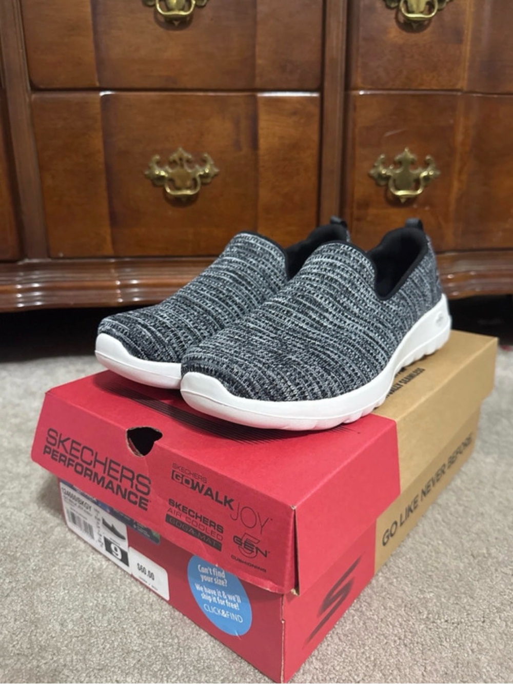 Skechers Gray Slip-On Sneakers